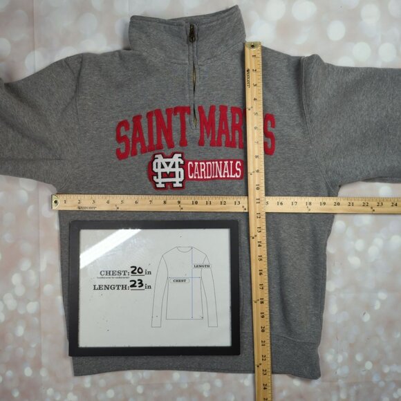 Jansport Small St Marys Minnesota Cardinals Gray Quarter-Zip Sweatshirt - Picture 8 of 9